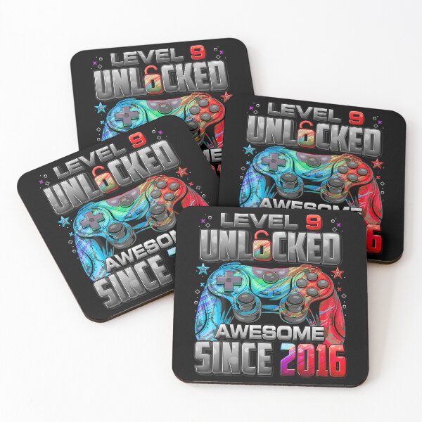 Item preview, Level 9 Unlocked Awesome Since 2016 9Th Birthday Gaming designed and sold by TysonLangosh.
