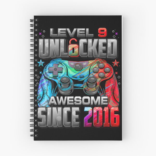 Item preview, Level 9 Unlocked Awesome Since 2016 9Th Birthday Gaming designed and sold by TysonLangosh.