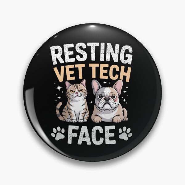 Item preview, Resting Vet Tech Face Funny Veterinary Humor designed and sold by FreshVibe Prints.