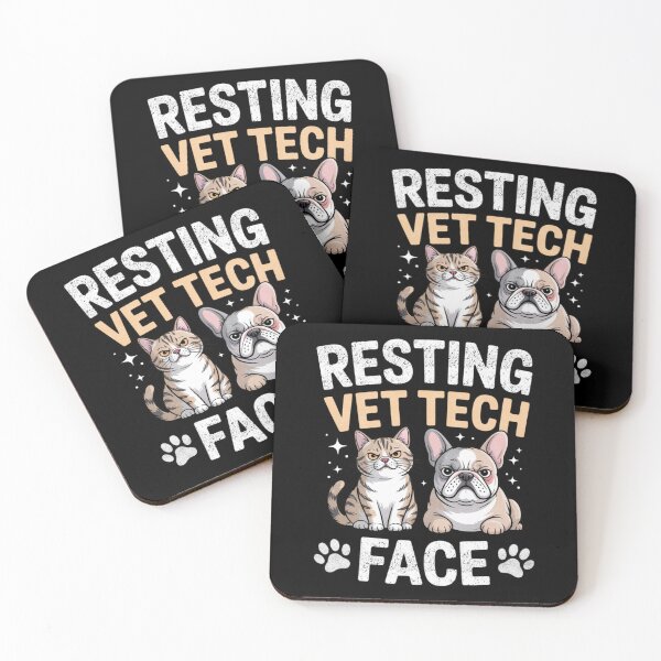 Item preview, Resting Vet Tech Face Funny Veterinary Humor designed and sold by FreshVibe Prints.