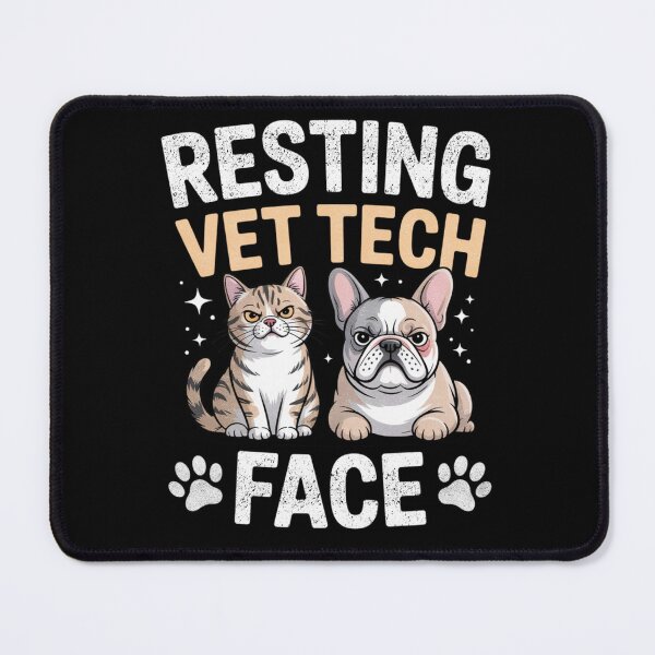 Item preview, Resting Vet Tech Face Funny Veterinary Humor designed and sold by FreshVibe Prints.