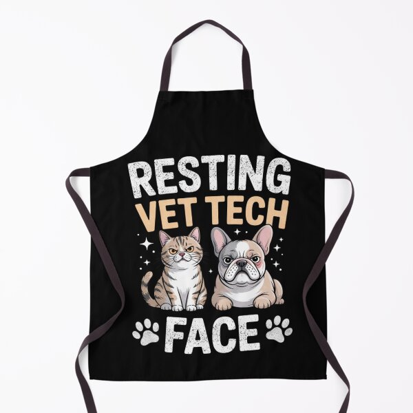Item preview, Resting Vet Tech Face Funny Veterinary Humor designed and sold by FreshVibe Prints.