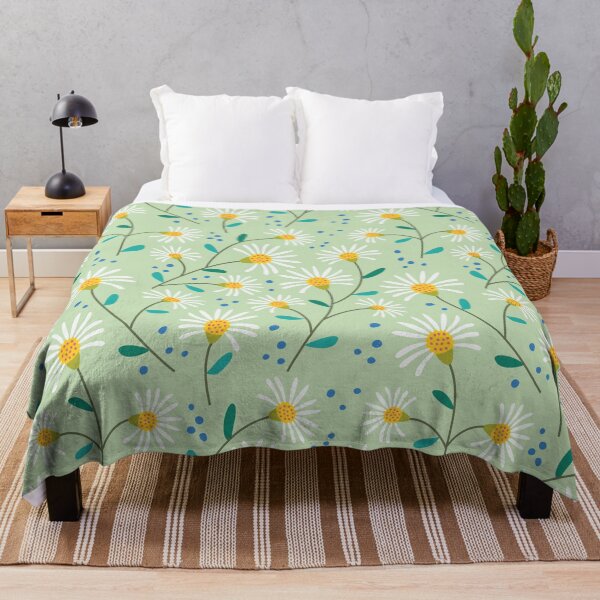 Item preview, White Spring Flowers on Green designed and sold by Petra Lang.