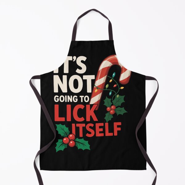 Item preview, funny christmas It's Not Going to Lick Itself Candy Cane Christmas T-Shirt designed and sold by Uglyandcute.