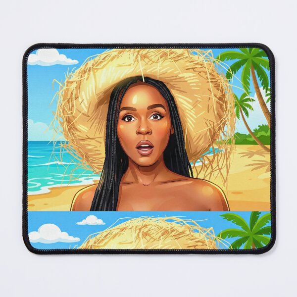 Item preview, A Drawing of Janelle Monáe on a beach in Costa Rica designed and sold by MattBStickers.