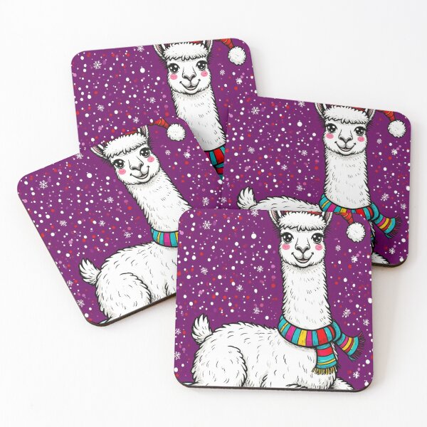 Item preview, Cute Christmas Llama in Santa Hat – Festive Winter designed and sold by Darlin8888.