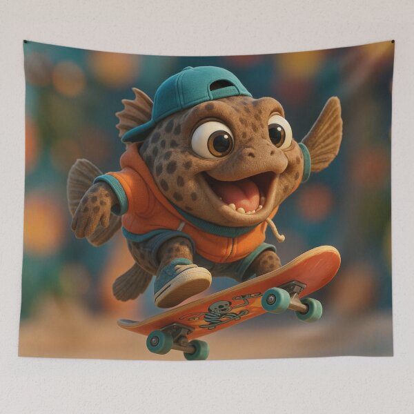 Item preview, Skater Grouper Fish designed and sold by Sillytoe.