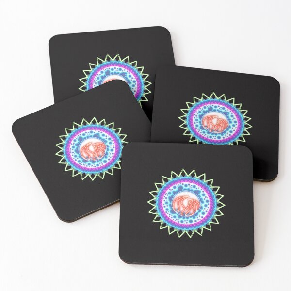 Item preview, Neon Flame Mandala Sacred Geometry Art designed and sold by Color for Balance .