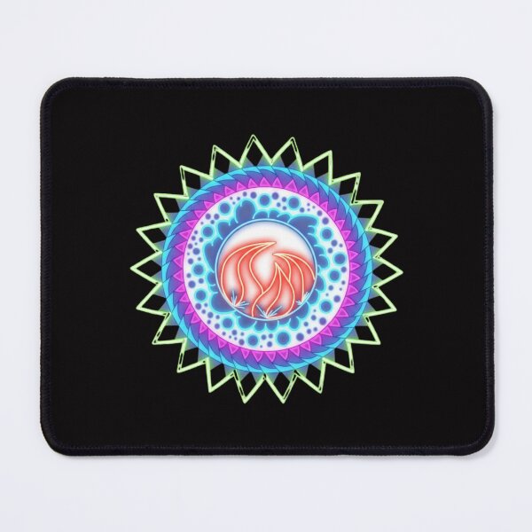 Item preview, Neon Flame Mandala Sacred Geometry Art designed and sold by Color for Balance .