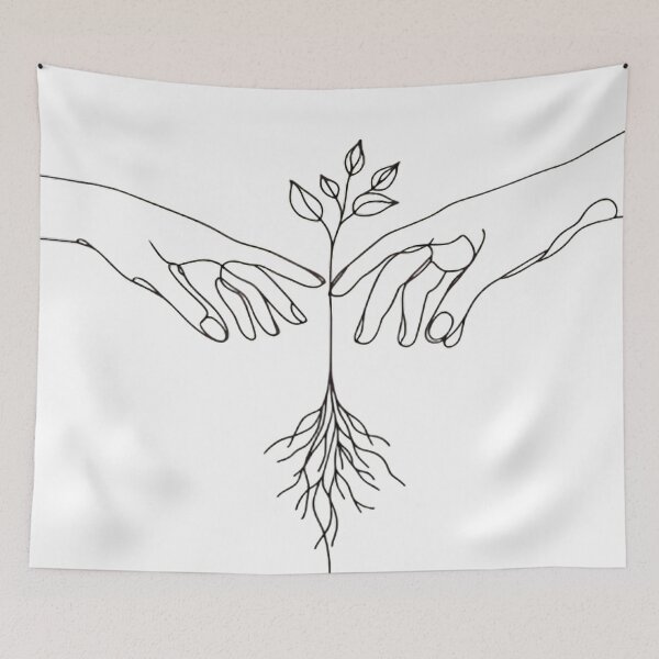 Item preview, Continuous Line Hands and Root Connection Art designed and sold by thenextstepua.