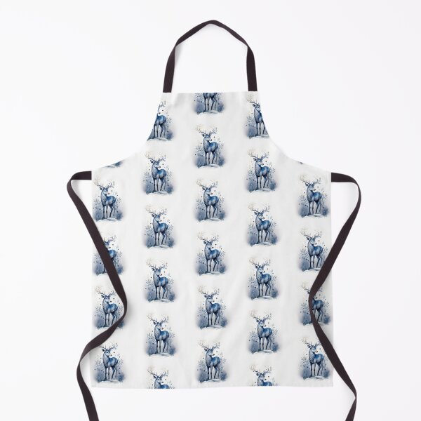 Item preview, Blue Winter Deer Watercolor Art designed and sold by Rutvain.