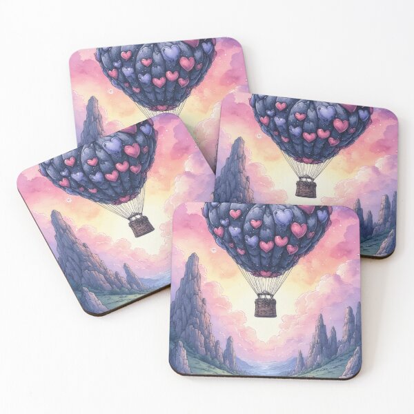 Item preview, Heart-shaped balloon over dream landscape designed and sold by Mianku | Für das Leben.