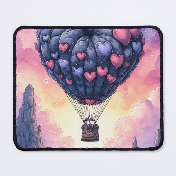 Item preview, Heart-shaped balloon over dream landscape designed and sold by Mianku | Für das Leben.