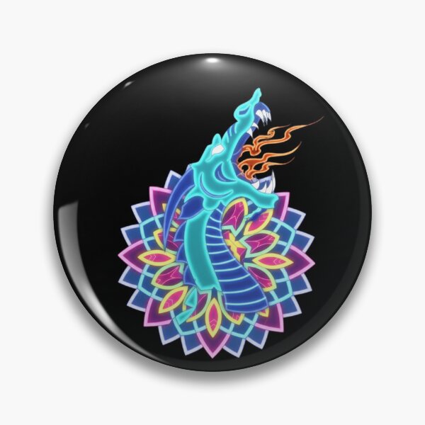 Item preview, Neon Dragon Mandala Fire Tattoo Art designed and sold by Color for Balance .