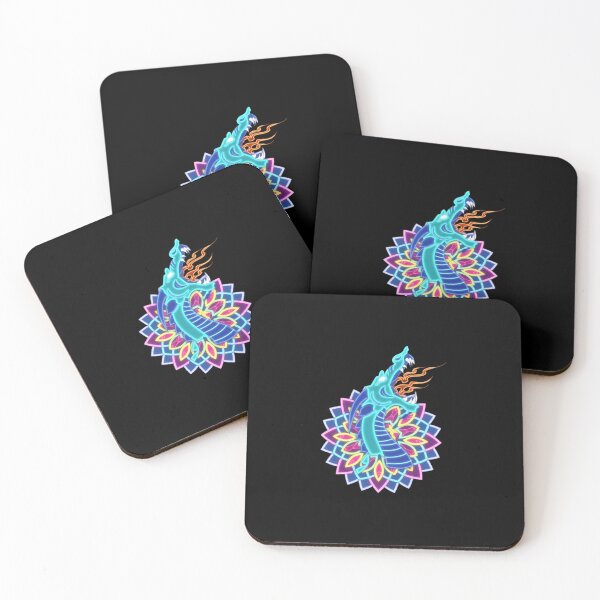 Item preview, Neon Dragon Mandala Fire Tattoo Art designed and sold by Color for Balance .