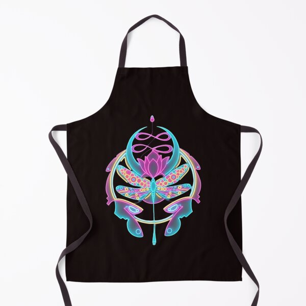 Item preview, Neon Lotus Dragonfly Sacred Geometry Art designed and sold by Color for Balance .