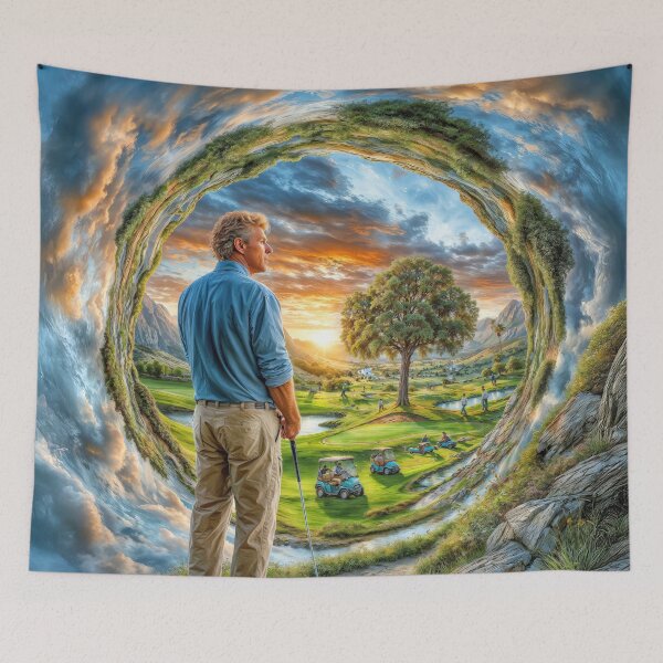 Item preview, Day Dreaming golfing into a surreal abstract sunset designed and sold by AngelottiCR.