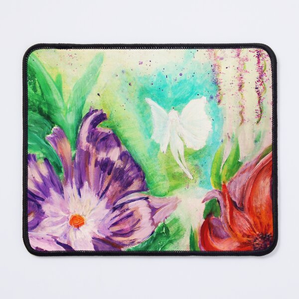 Item preview, Light Flower Fairy Spirit – Floral Fantasy Acrylic Painting designed and sold by ZiehrArt.