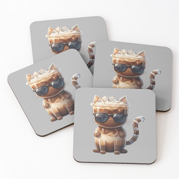 Item preview, Chill Brew Cat – Iced Coffee Cube Cat designed and sold by MiLaKK.