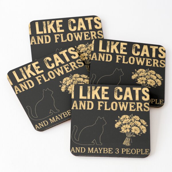Item preview, I like Cats and flowers and maybe 3 three people funny sayings  designed and sold by SkeletonsDanger.