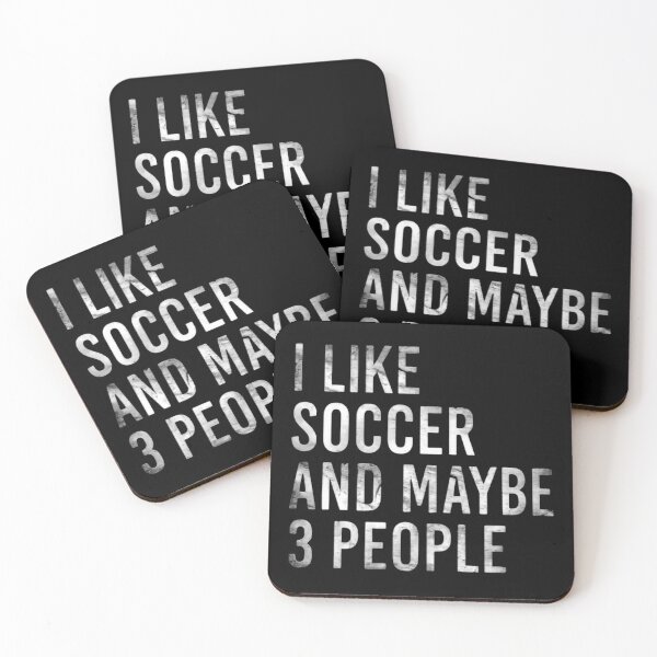 Item preview, I like Soccer and maybe 3 three people  designed and sold by SkeletonsDanger.