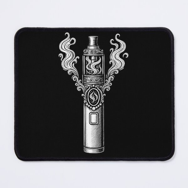 Item preview, Hypnotic Vape Totem – Black & White Spiral Ink Illustration designed and sold by House of Taste Vape Designs.