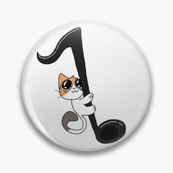 Item preview, Music note kitty sticker. designed and sold by BaileySticker67.