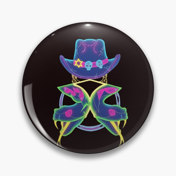 Item preview, Neon Cowboy Snakes Symmetry Tattoo Art designed and sold by Color for Balance .
