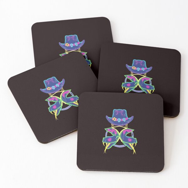 Item preview, Neon Cowboy Snakes Symmetry Tattoo Art designed and sold by Color for Balance .
