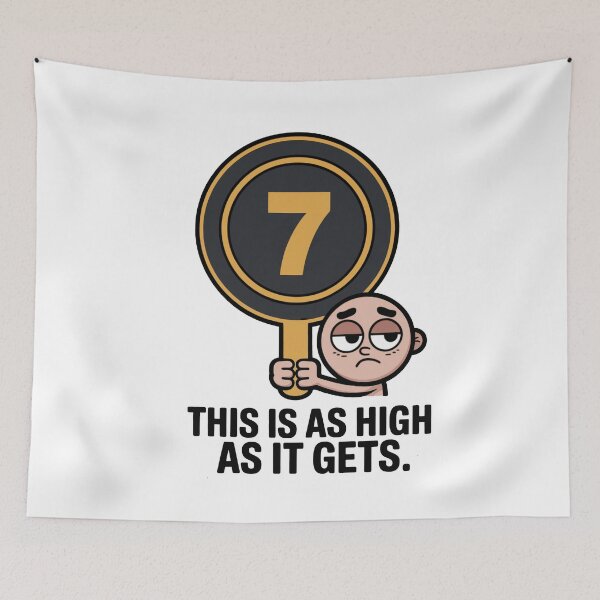 Item preview, Dance Score Sticker | Sarcastic 7 Paddle Humor – Moodzu  designed and sold by Moodzu.
