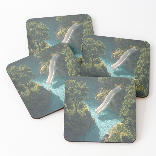 Item preview, Dreamy Hidden Waterslide – Surreal Nature Escape designed and sold by BeeFreeStudio.