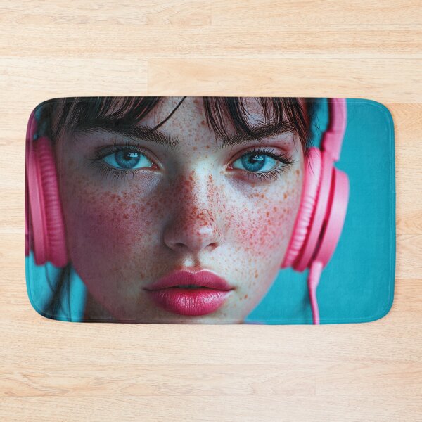 Item preview, Girl with headphones enjoying music designed and sold by anytka.