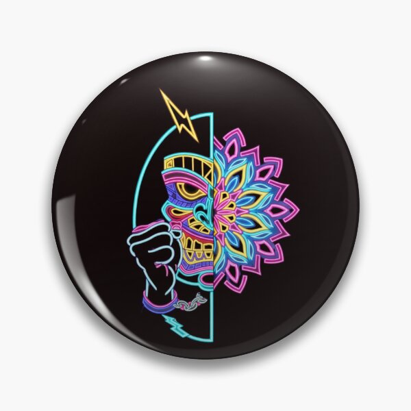 Item preview, Neon Mask Mandala Warrior Tattoo Art designed and sold by Color for Balance .