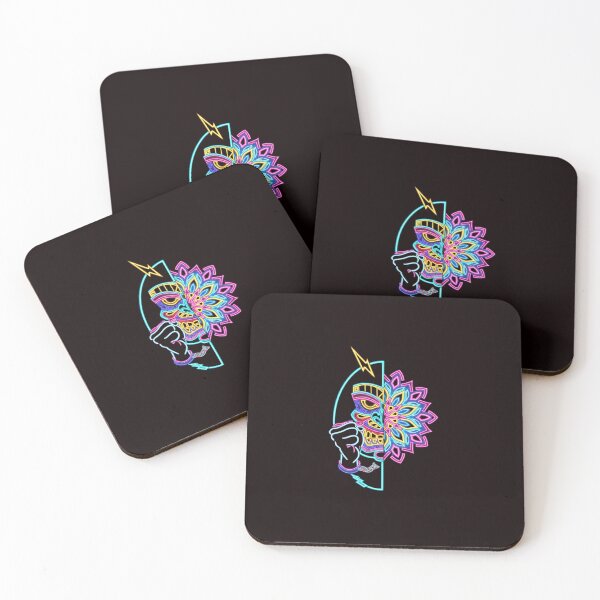 Item preview, Neon Mask Mandala Warrior Tattoo Art designed and sold by Color for Balance .