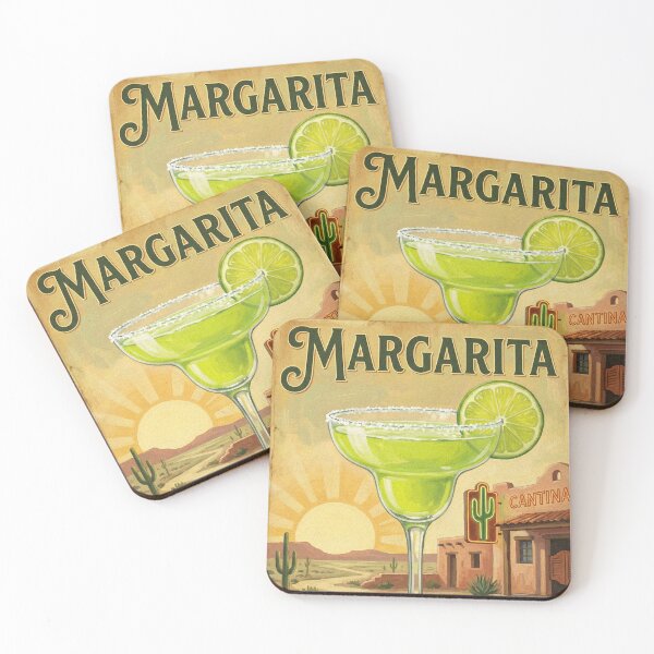 Item preview, MARGARITA SALT RIM & SUNSHINE Vintage 1950s Texas Cantina Cocktail Poster designed and sold by Cozy-Old-Pub.