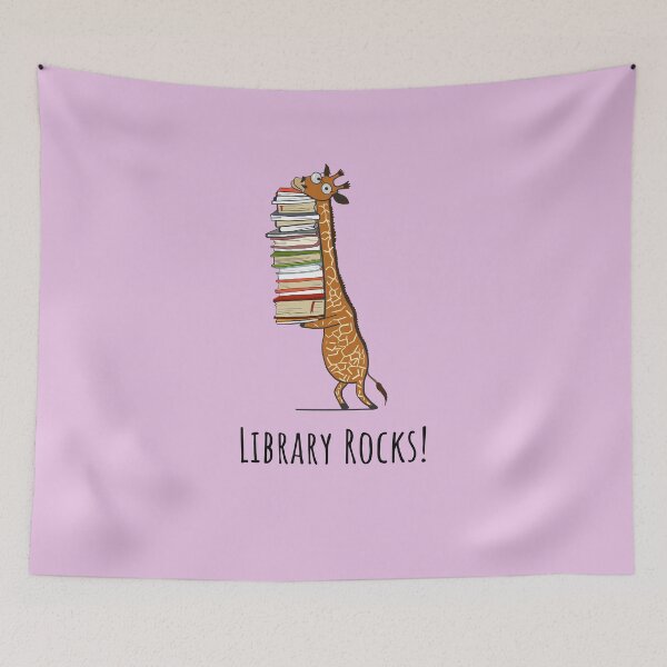 Item preview, Funny Giraffe Holding a Stack of Books - library Rocks - Book Lover Gift, Phones Cases And Other Gift designed and sold by MemWear.