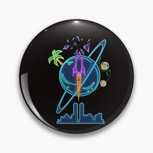 Item preview, Neon Rocket Planet Escape Tattoo Art designed and sold by Color for Balance .