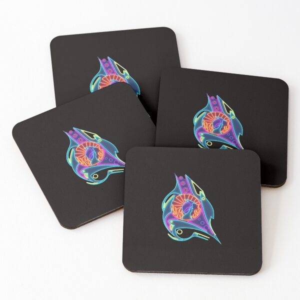 Item preview, Neon Flame Silhouette Cyber Tattoo Art designed and sold by Color for Balance .