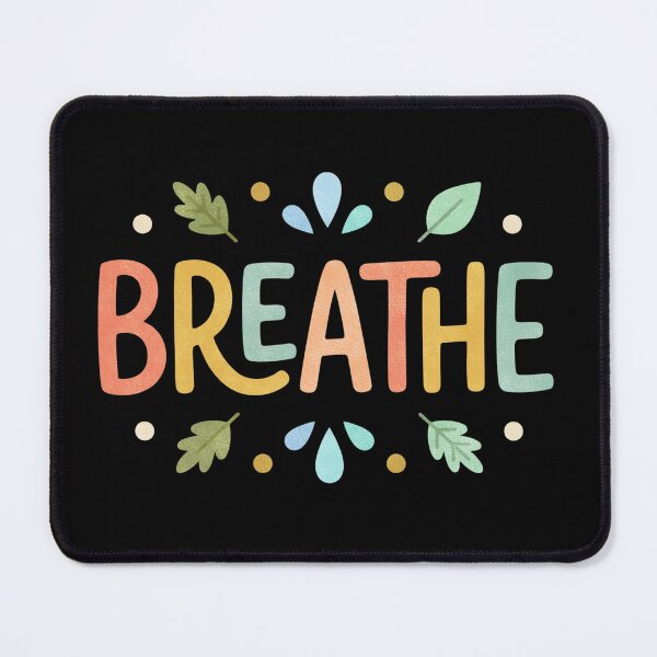 Item preview, Breathe Mindful Calm Positive Nature Quote designed and sold by FreshVibe Prints.