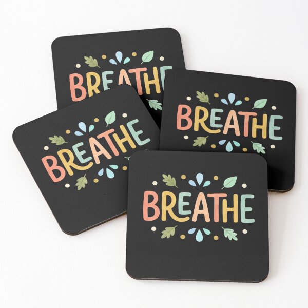 Item preview, Breathe Mindful Calm Positive Nature Quote designed and sold by FreshVibe Prints.