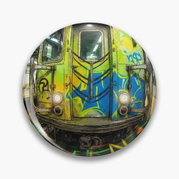 Item preview, NYC Subway R32 Fisheye - 90s Skate Style Graffiti Art designed and sold by MayaDelaye.