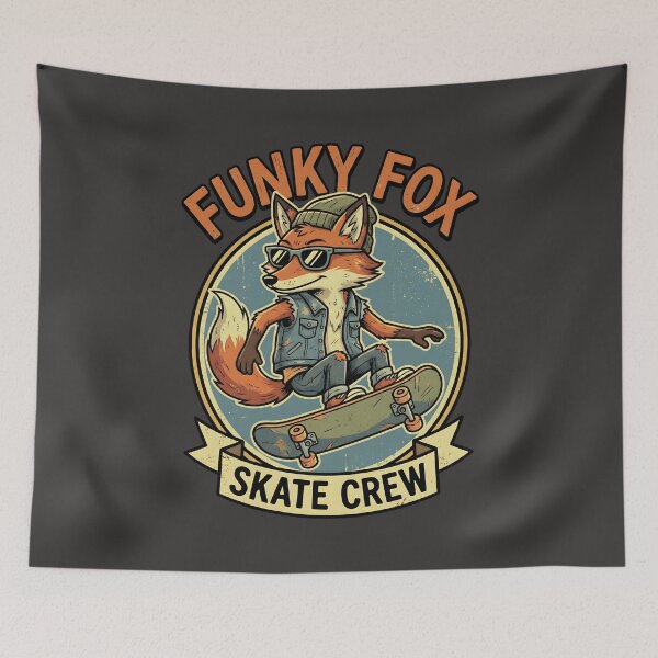 Item preview, Funky Fox Skate Crew: The Urban Shredder designed and sold by AwesomeBeyondLimits.