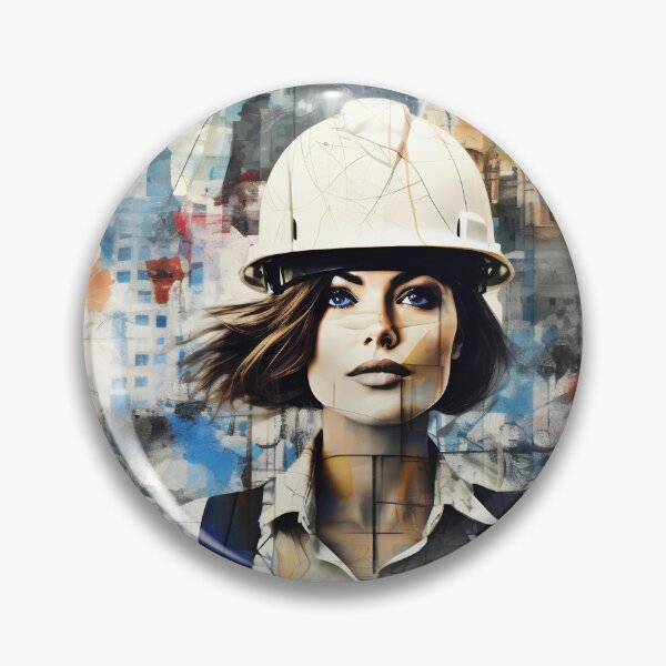 Item preview, Confident woman at construction site designed and sold by anytka.