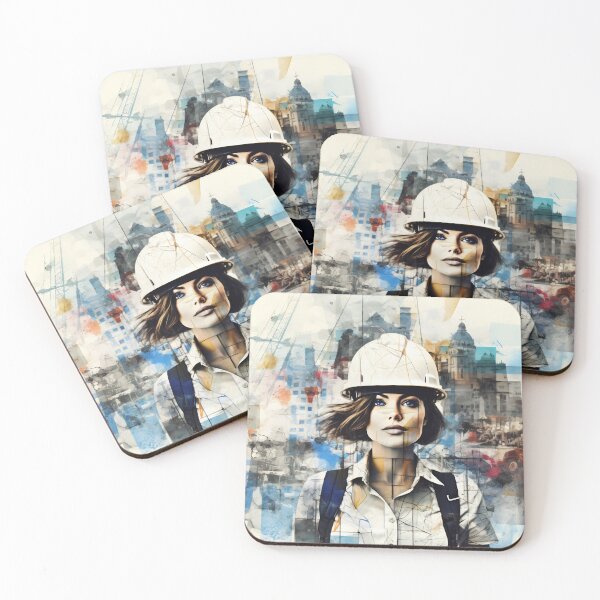 Item preview, Confident woman at construction site designed and sold by anytka.