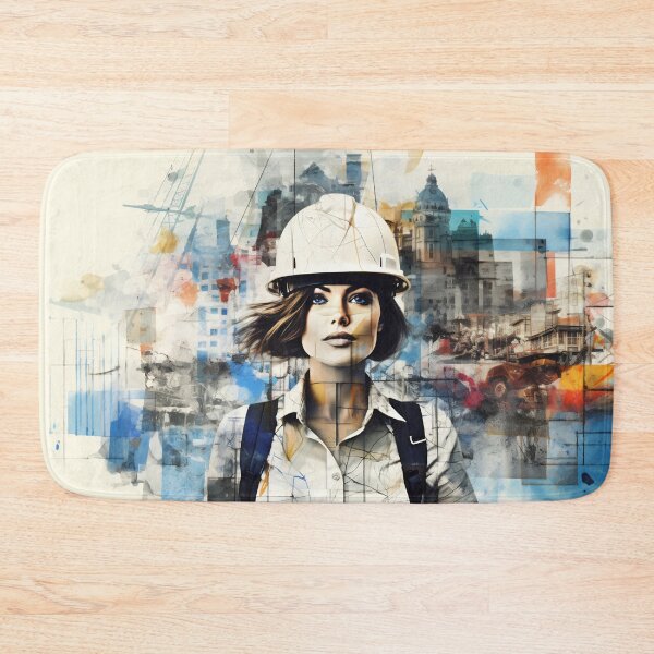 Item preview, Confident woman at construction site designed and sold by anytka.