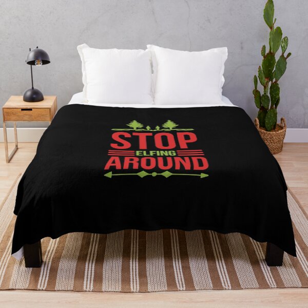 Item preview, Stop Elfing Around – Funny Christmas Pun Quote Holiday Design designed and sold by aishacloset.