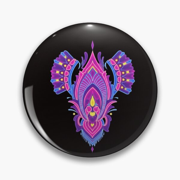 Item preview, Neon Lotus Mandala Floral Crest designed and sold by Color for Balance .