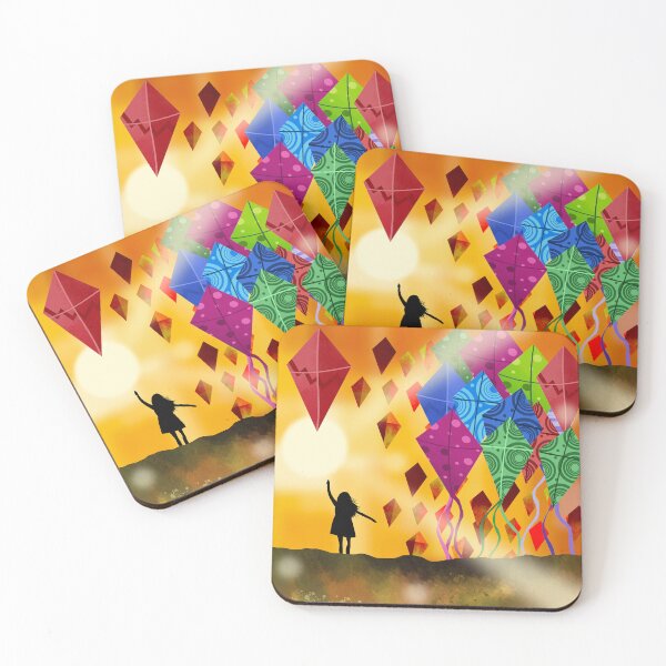 Item preview, Child Flying colourful Kites  designed and sold by Andrew  Hitchen.
