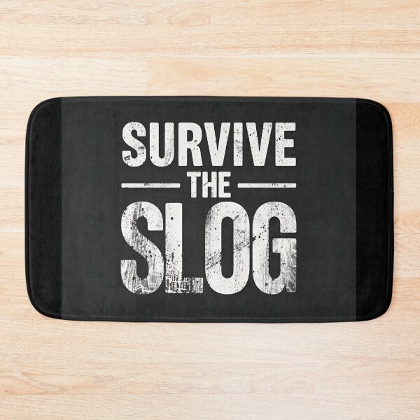 Item preview, Survive The Slog 2025 Burnout T-Shirt Design | Wry Work Humor & Solidarity Poster designed and sold by Tiny Globe .