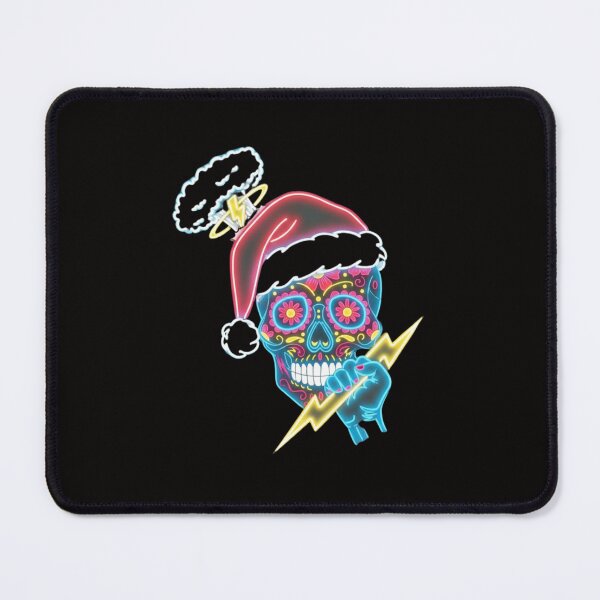 Item preview, Neon Santa Sugar Skull Christmas Art designed and sold by Color for Balance .